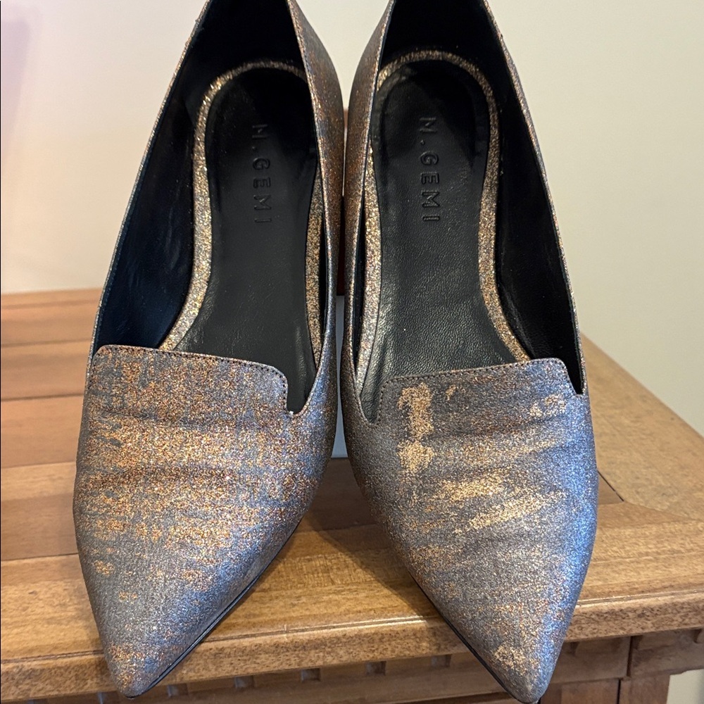 M Gemi Chic Bronze Heels for Women - Picture 2 of 6